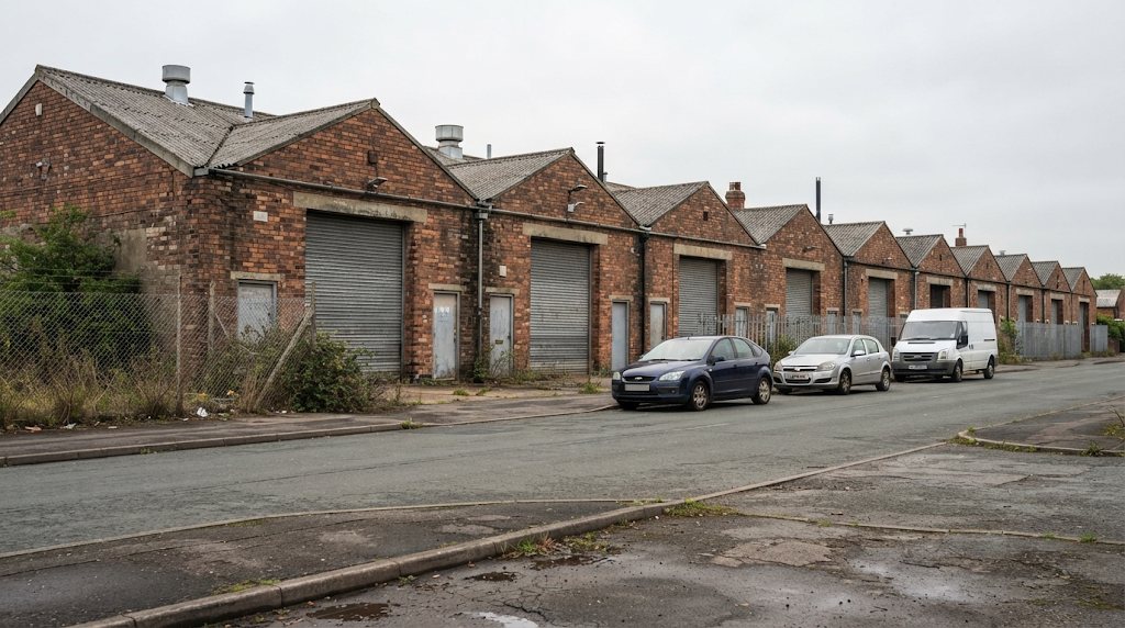 Industrial and residential buildings in Sutton